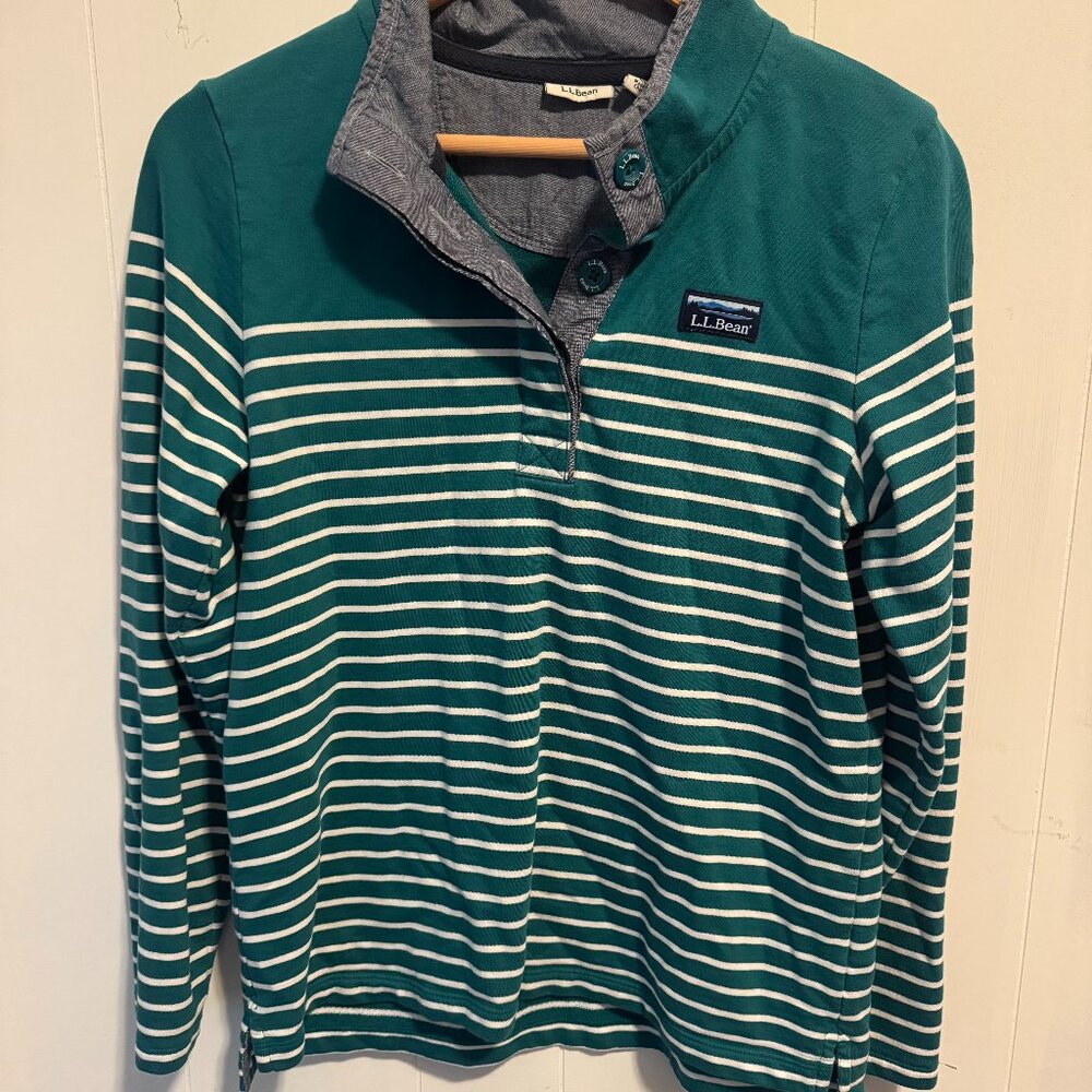 L.L. Bean Women's Striped Rugby Shirt, Size S
